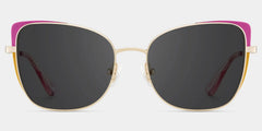 Tessa Pink Gold Frame Glasses with Cat eye Frame Online | ZEELOOL