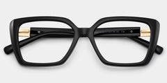 Emery Black Full Rim Geometric Eyeglasses | ZEELOOL