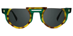 Mastin Round Tortoise Half Frame Sunglasses