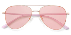 Paige Aviator Rose-Gold Glasses | Zeelool Glasses