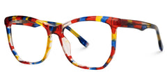 Geometric Libby Multicolor Glasses deals -Zeelool Glasses