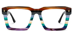 Kenish Designer Eyeglasses in Square Multicolor Frame