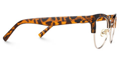 Charlene Tortoise Browline Cat Eye Glasses for Women