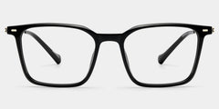 Archer Black Full Rim Rectangle Eyeglasses for Men | ZEELOOL