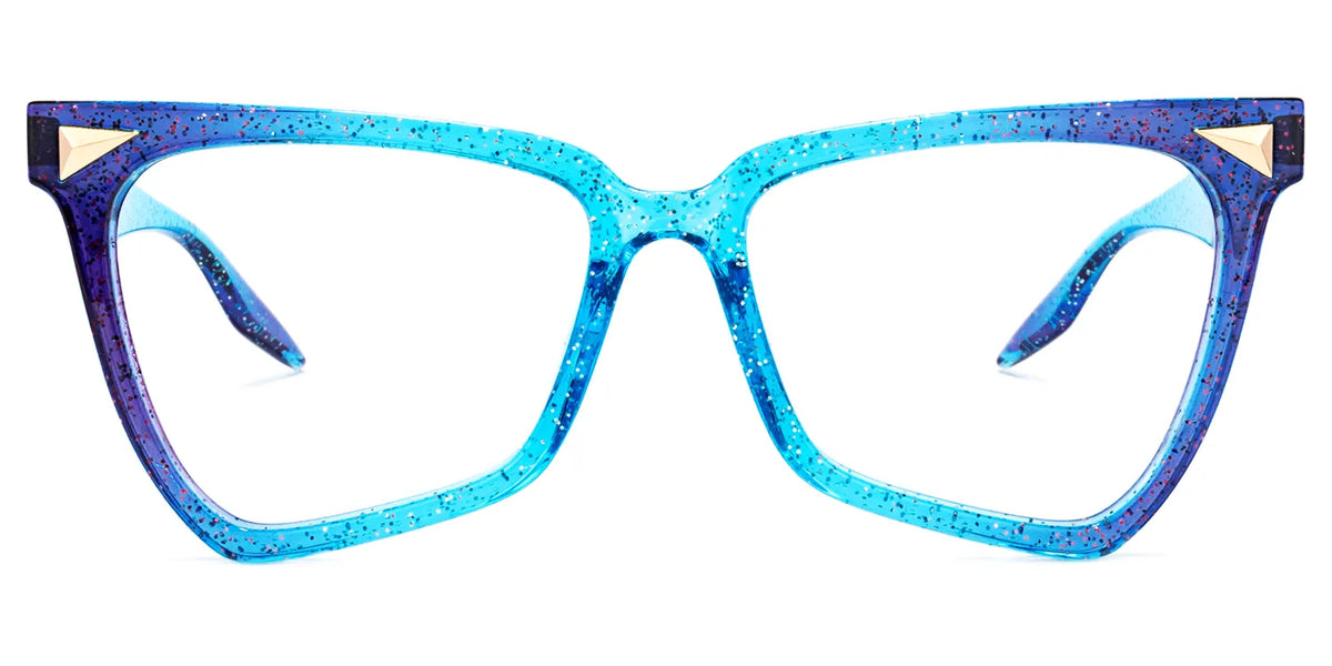 Cicely Geometrical Blue Eyeglasses | Zeelool Glasses