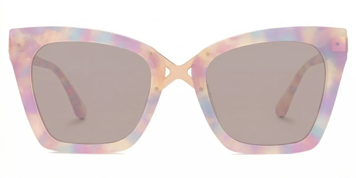 Darlyn Soft Pink Glasses in Cateye Full-Frame  | Zeelool