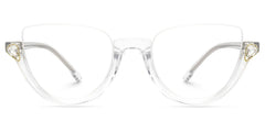Felicia Clear Semi-Rimless Cat Eye Glasses for Women