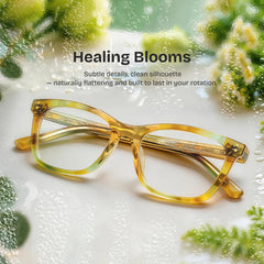Tyler Floral Prescription Tortoise Square Glasses | ZEELOOL