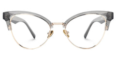 Charlene Browline Gray Eyeglasses and Cateye Frames
