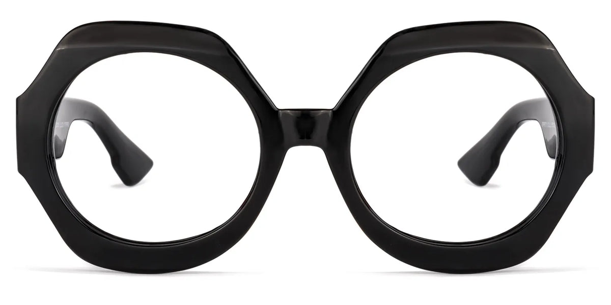 Geoffrey Geometric Black Glasses | Zeelool Glasses