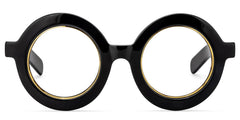 Calhoun Round Black Frame Glasses for Women and Men