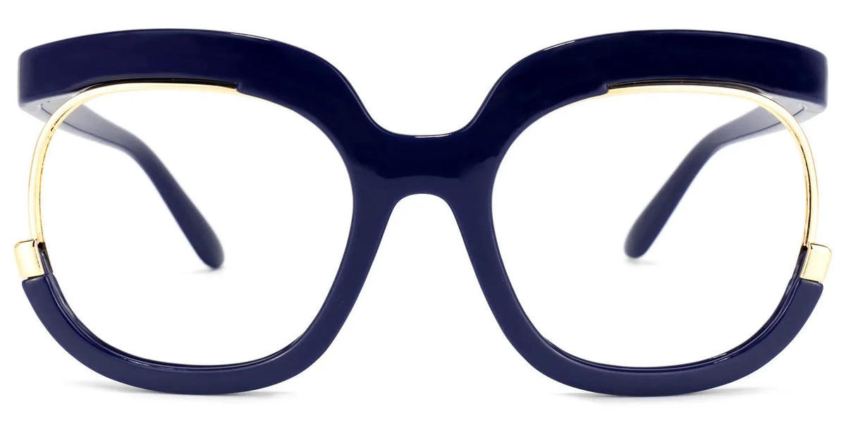 Darice Dark-Blue Round Eyeglasses | Zeelool