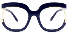 Darice Dark-Blue Round Eyeglasses | Zeelool