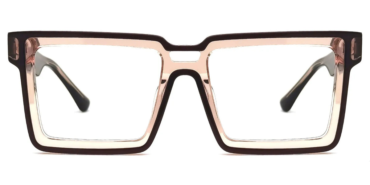 Cyberpunk Style Milian Brown-Black Frame Eyeglasses