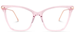 Hilary Butterfly Light Pink Transparent Eyeglasses