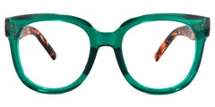Harrell Square Dark-Green Eyeglasses | Zeelool