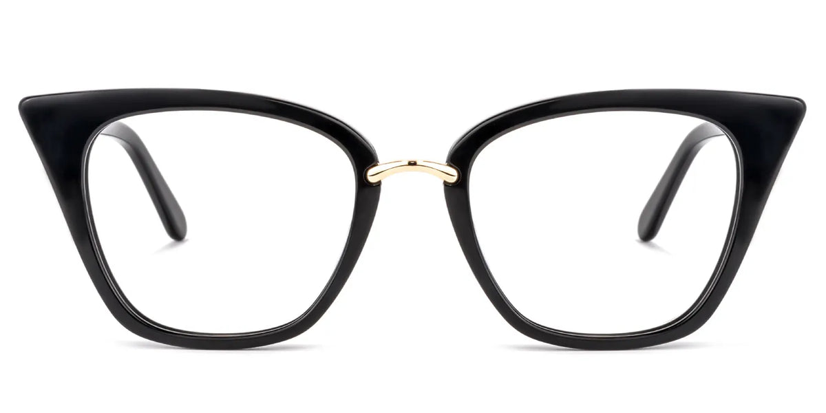 Tallulah Cat Eye Black Eyeglasses and Acetate Frame