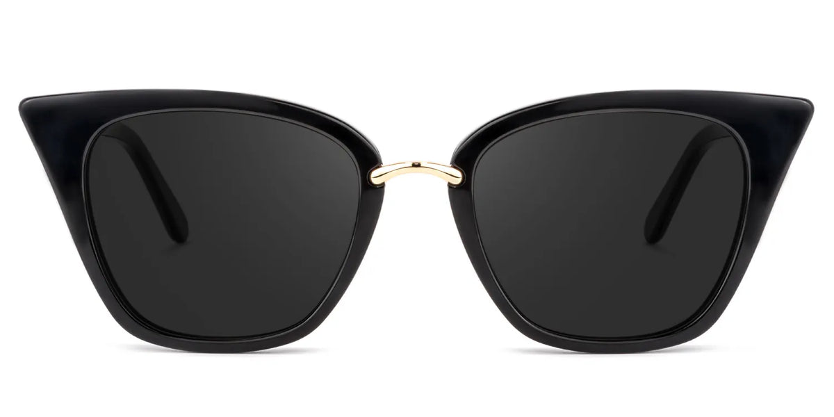 Tallulah Cat Eye Black Sunglasses  | Zeelool Glasses