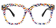 Xion Square Colorful-Point Eyeglasses | Zeelool Optical