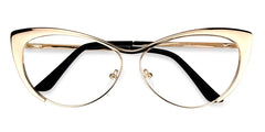 Ellen Cateye Gold Metal Frame Glasses for Women