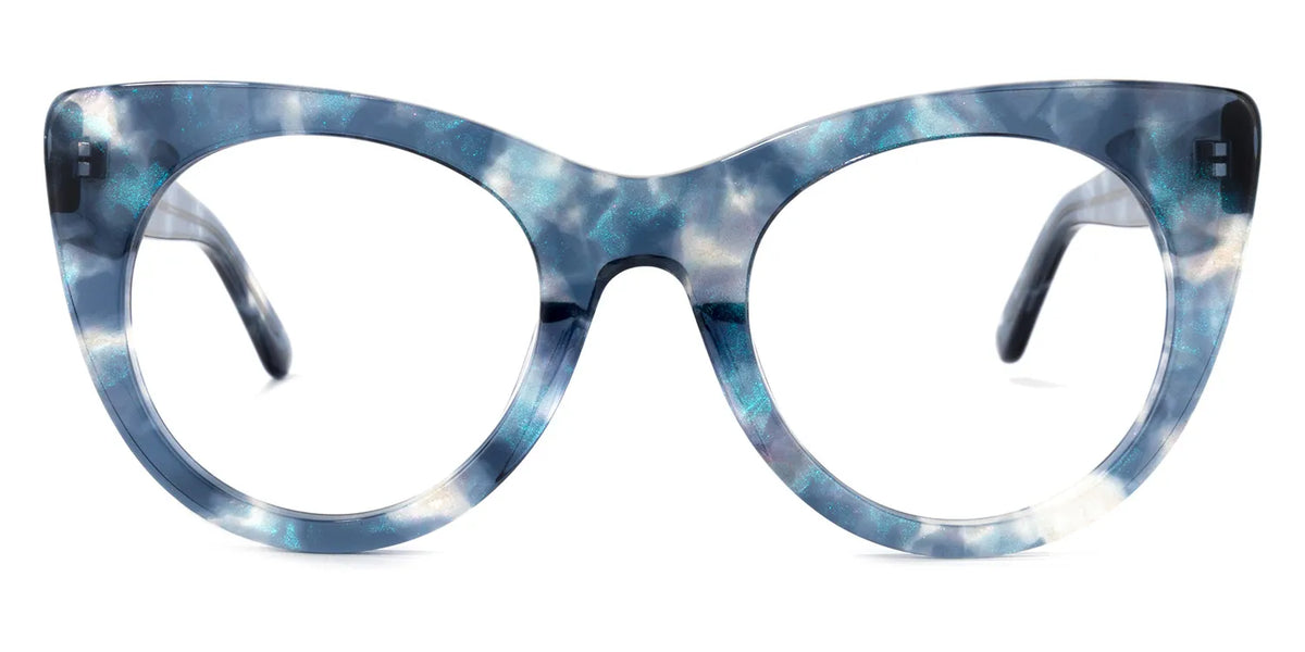 Starry Cateye Blue Frame Glasses | Zeelool Optical