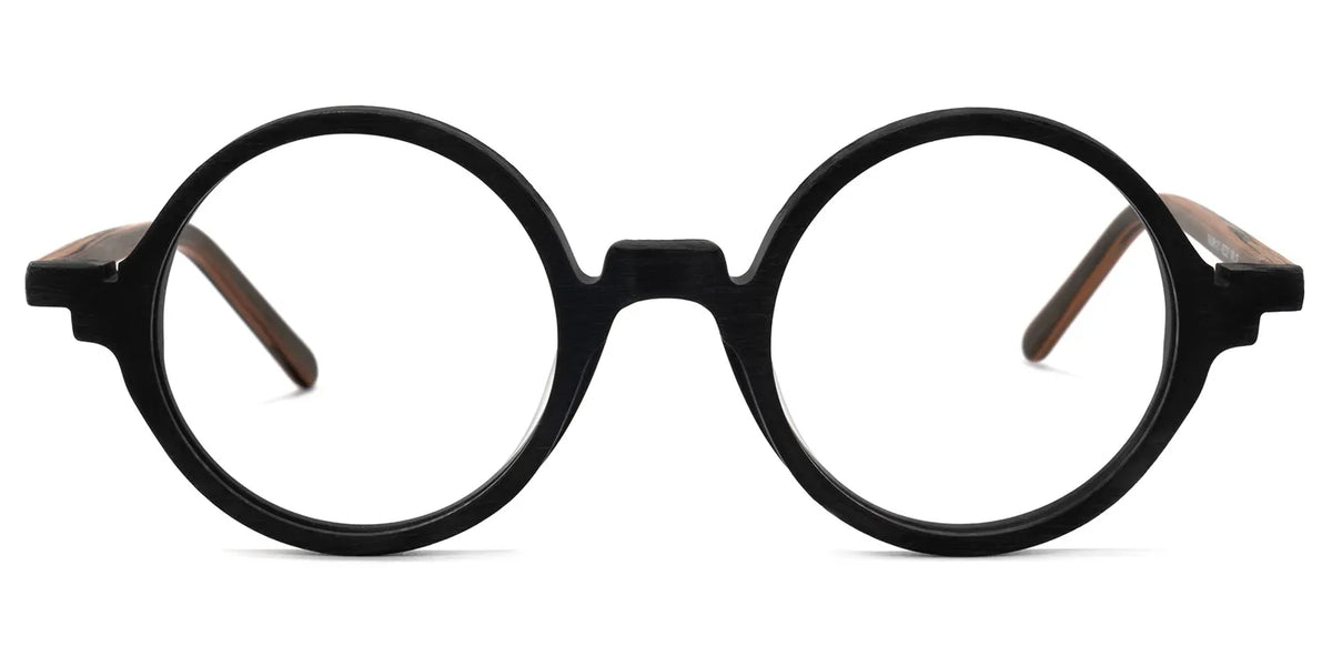 Otto Round Black Glasses Eyeglasses and Acetate Frames