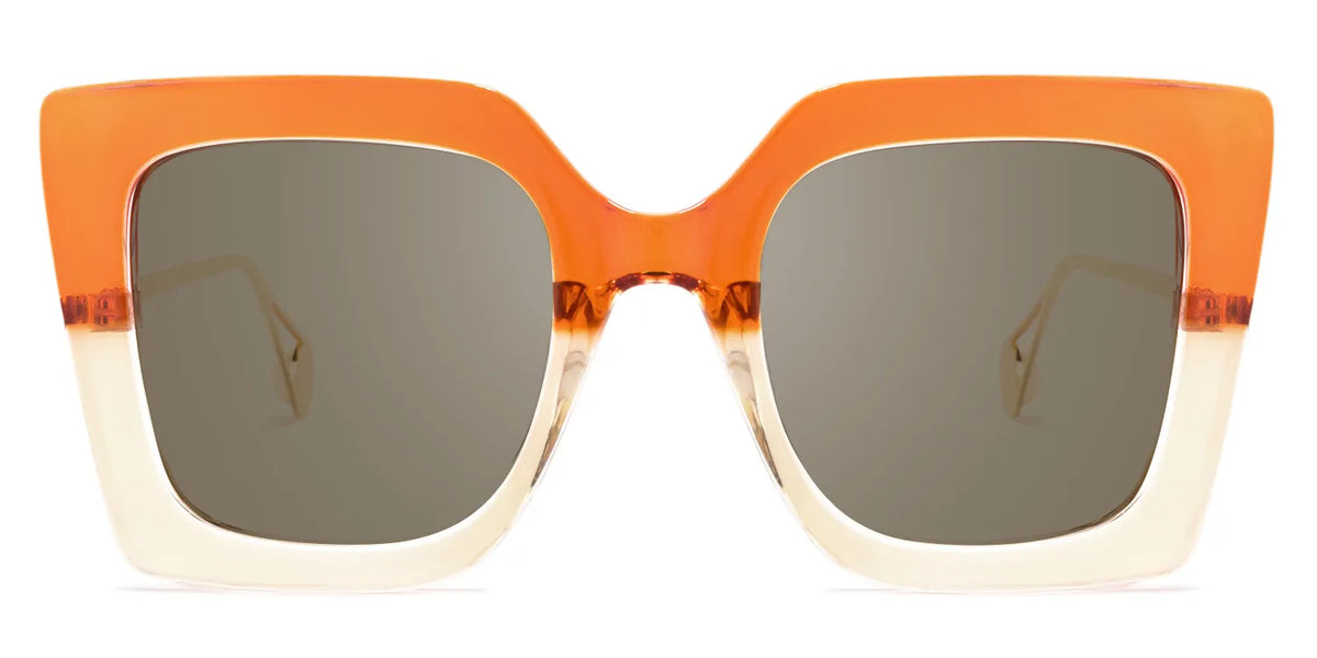 Qatar Square Orange Sunglasses | Zeelool Glasses