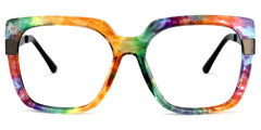 Yaida Square Multicolor Frame Glasses | Zeelool