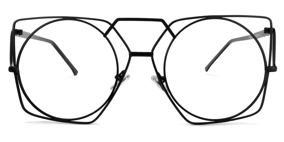 Evette Geometric Black Glasses | Zeelool Glasses