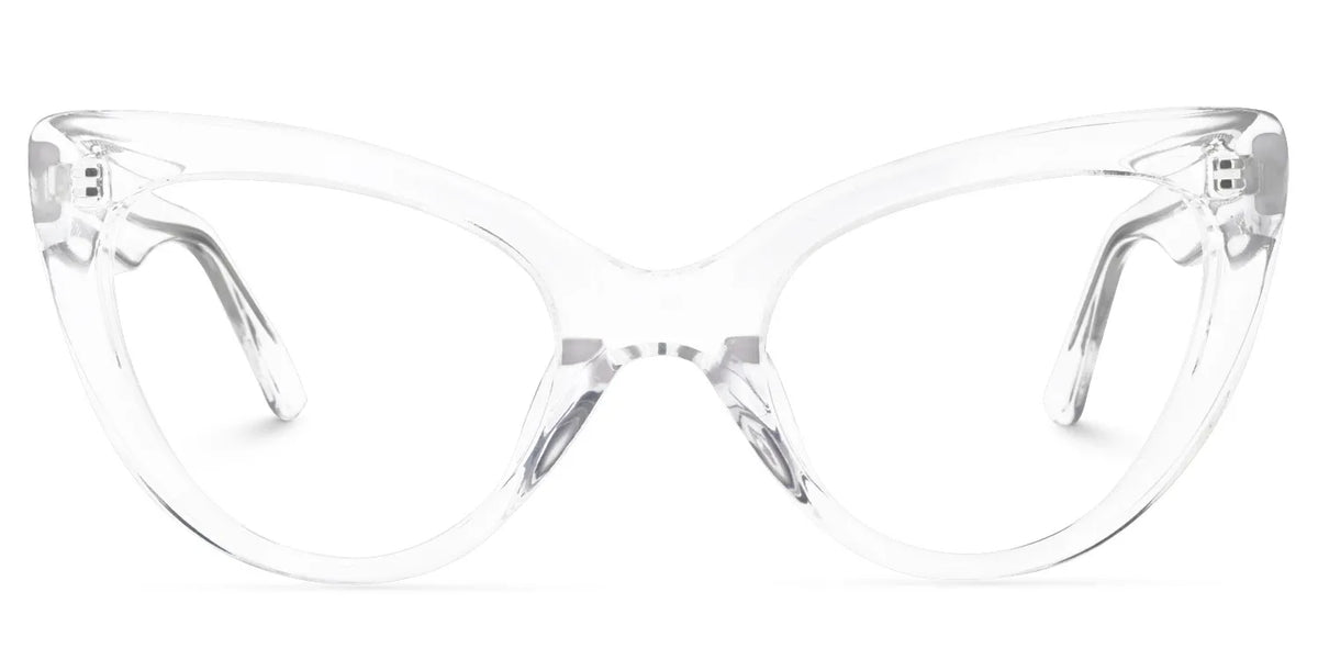 Claudette Cat Eye Clear Transparent Frame Glasses