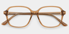Clementine Clear Brown Square Glasses for Teenager | ZEELOOL