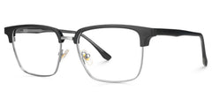 Adjustable Nose Pads Booker Eyeglasses, Booker Black-Silver Glasses -Zeelool