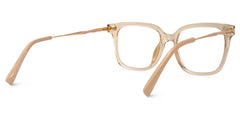 Jacqui Square Beige Eyeglasses and Clear Frame