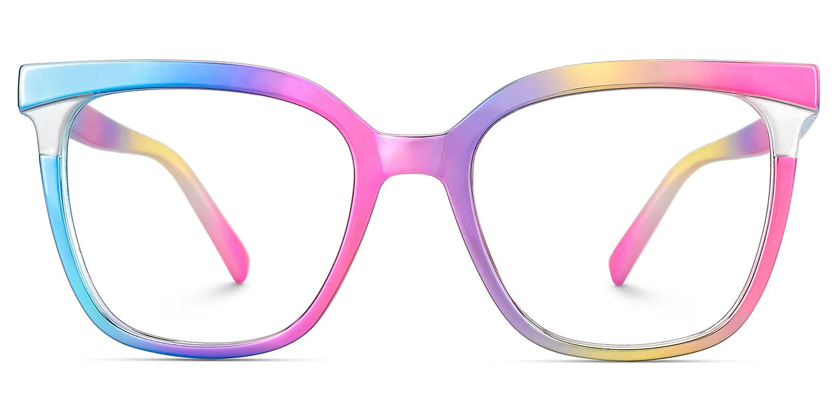 Leo Iridescent Square Prescription Glasses | Zeelool