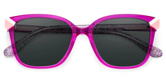 Thin Neon Pink Sunglasses Frame with a Square Shape
