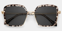 Cordaro Square Clear Tortoise Shell Sunglasses with Nose Pads