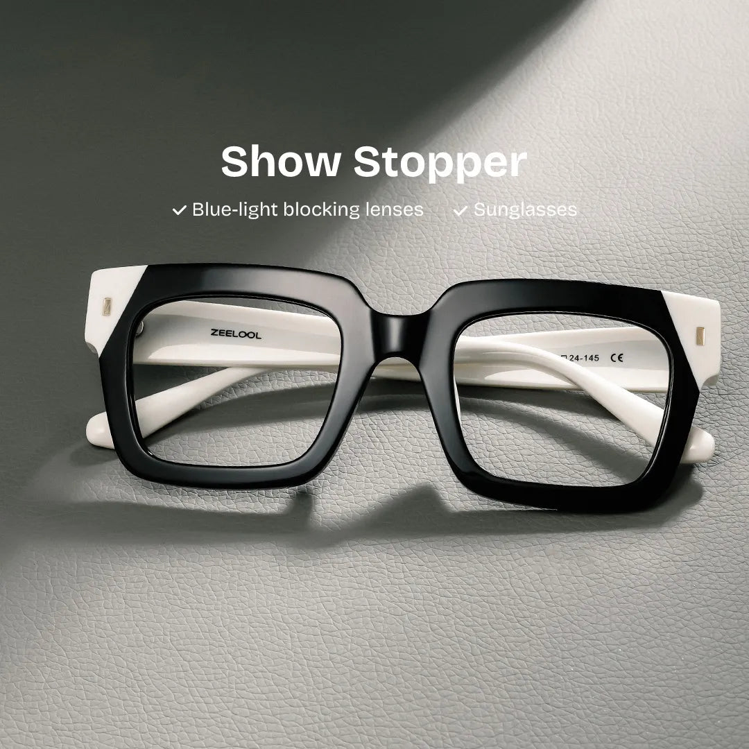 Sarah wide square glasses Online | ZEELOOL