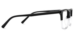 Barnhill Acetate Square Black-Clear Frame Glasses | Zeelool