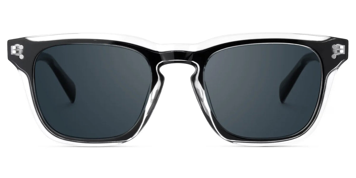 Tr90 Eyeglasses Frames With Rectangle Shape and Black Clear Color