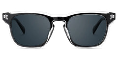 Tr90 Eyeglasses Frames With Rectangle Shape and Black Clear Color