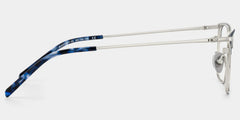 Maxwell Blue Browline Glasses Frames in Titanium for Men | ZEELOOL