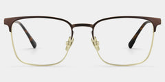 Browline Brown Eyeglasses- Cole Titanium Frame Glasses