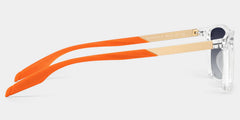 Active Clear Orange Frame Glasses with Rectangle Frame Online | ZEELOOL