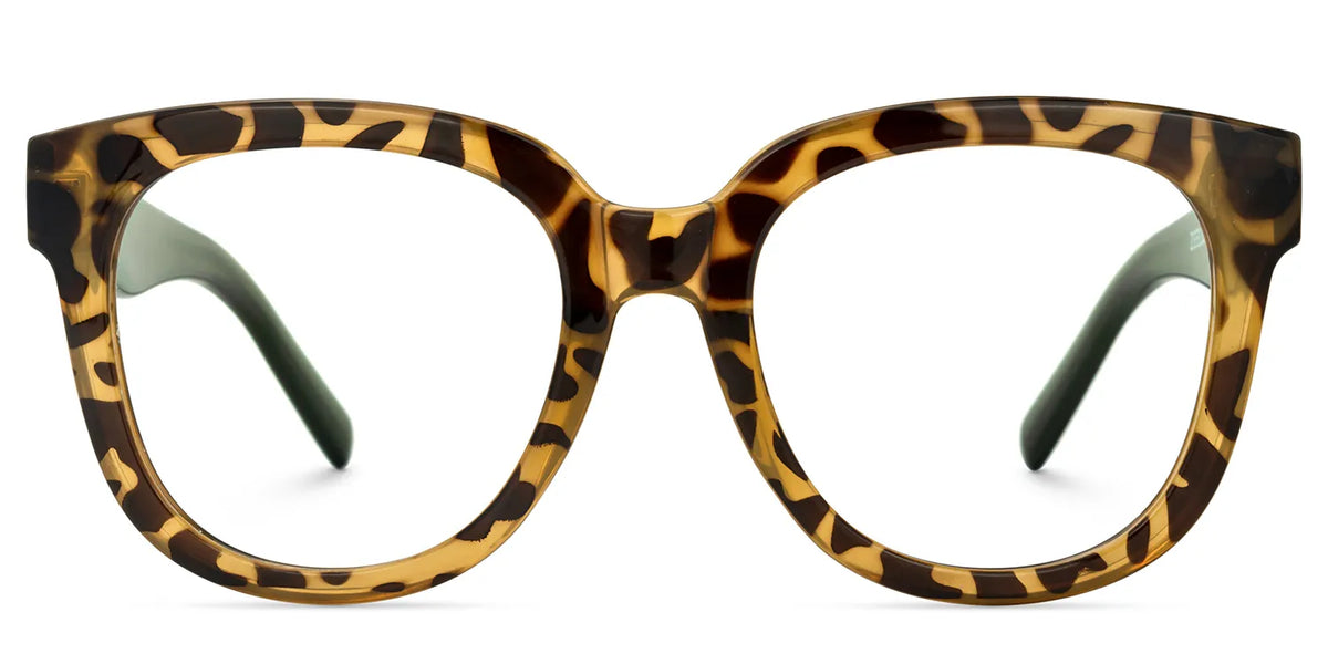 Harrell Square Tortoise Eyeglasses and Wide Frames