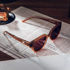 Serene Brown Clear Cat eye Polarized Sunglasses Online | Zeelool