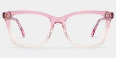 Layla Floral Pink Square Acetate Glasses for Women | ZEELOOL