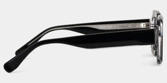 Eira Rectangle Black Polarized Sunglasses