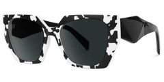 Geometric Sileidy Purple-Pink Sunglasses deals -Zeelool Glasses