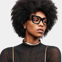 Maddox Black Frame Glasses with Square Frame Online | ZEELOOL