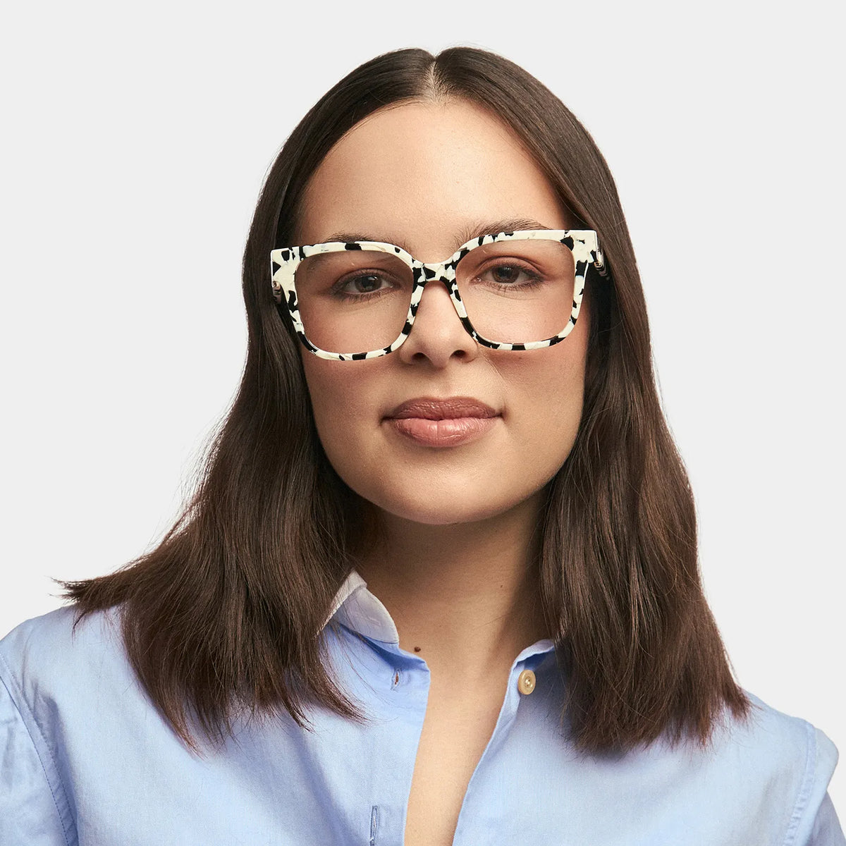Kerri Wide Cow Print Glasses with Square Frames | Zeelool